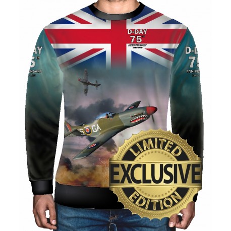 75 TH ANNIVERSARY D-DAY NORMANDY WW2 Allied Forces Mens SWEATSHIRT