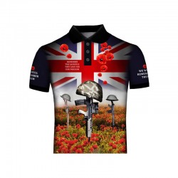 REMEMBRANCE DAY POPPY BRITISH ARMY POLO SHIRT