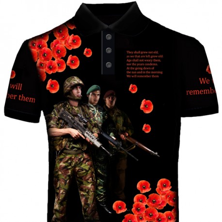 POPPY WE SHALL NOT FORGET POLO SHIRT