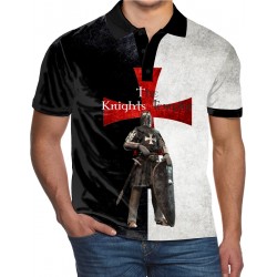 THE RISE OF THE KNIGHTS TEMPLAR TEMPLE CHRIST THE SOLDIERS OF GOD UK REG FIT POLO SHIRTS